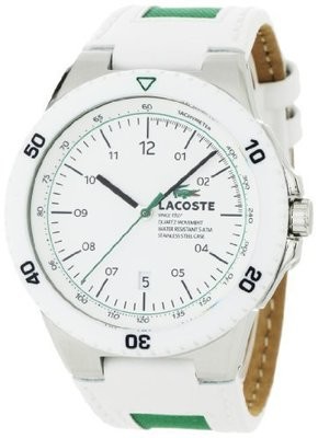 Lacoste Men&#39;s 2010563 Toronto White Resin Bezel and Dial Watch