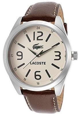 Lacoste Montreal Brown Leather Strap Mens Watch 2010618
