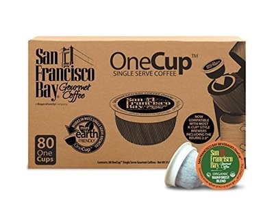 San Francisco Bay OneCup, Organic Rainforest Blend, 80 Count- Single Serve Coffee, Compatible with Keurig K-cup Brewers