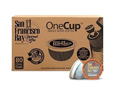 San Francisco Bay OneCup, Decaf French Roast, 80 Count- Single Serve Coffee, Compatible with Keurig K-cup Brewers
