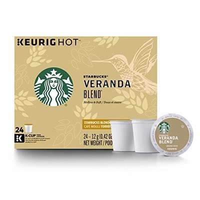 Starbucks Veranda Blend Blonde Light Roast Single Cup Coffee for Keurig Brewers, 4 Boxes of 24 (96 Total K-Cup pods)