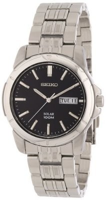 Seiko Men&#39;s SNE093 Stainless Steel Solar Watch