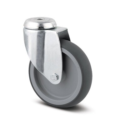 Grey Rubber Swivel Castor