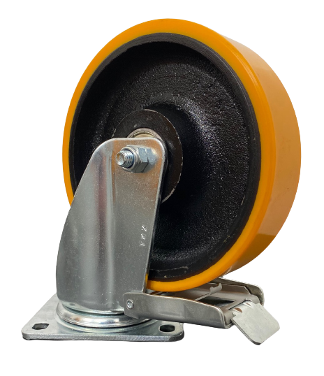 Heavy Duty Polyurethane Swivel Braked Castor