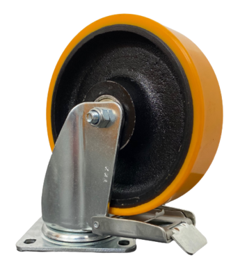 Heavy Duty Polyurethane Swivel Braked Castor