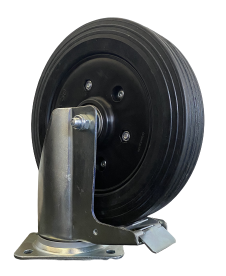Medium Duty Rubber Swivel Braked Castor