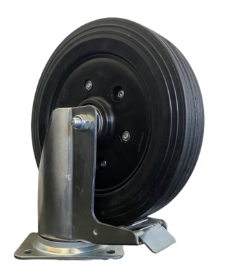 Medium Duty Rubber Swivel Braked Castor