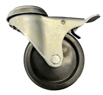 75mm Nylon Swivel Braked Castor - Single Bolt Hole Castor [CLEARANCE]