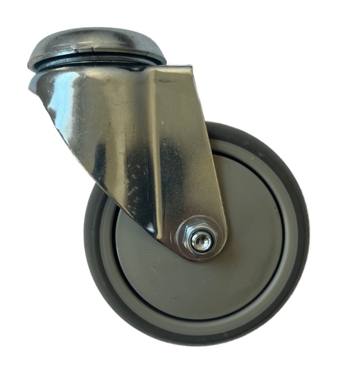 Grey Rubber Swivel Castor