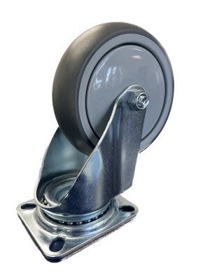 Grey Rubber Swivel Castor