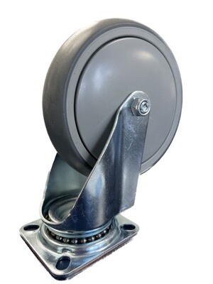 Grey Rubber Swivel Castor