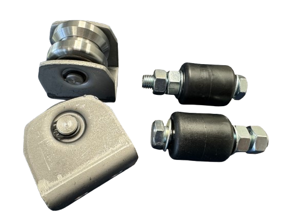 40mm Gate Wheel Kit (2 Wheel Assemblies plus 2 Guides) - V Profile