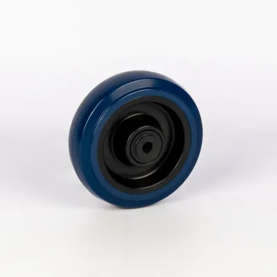 125mm Blue Elastic Rubber Castor Wheel 125mm Blue Elastic Rubber Castor Wheel