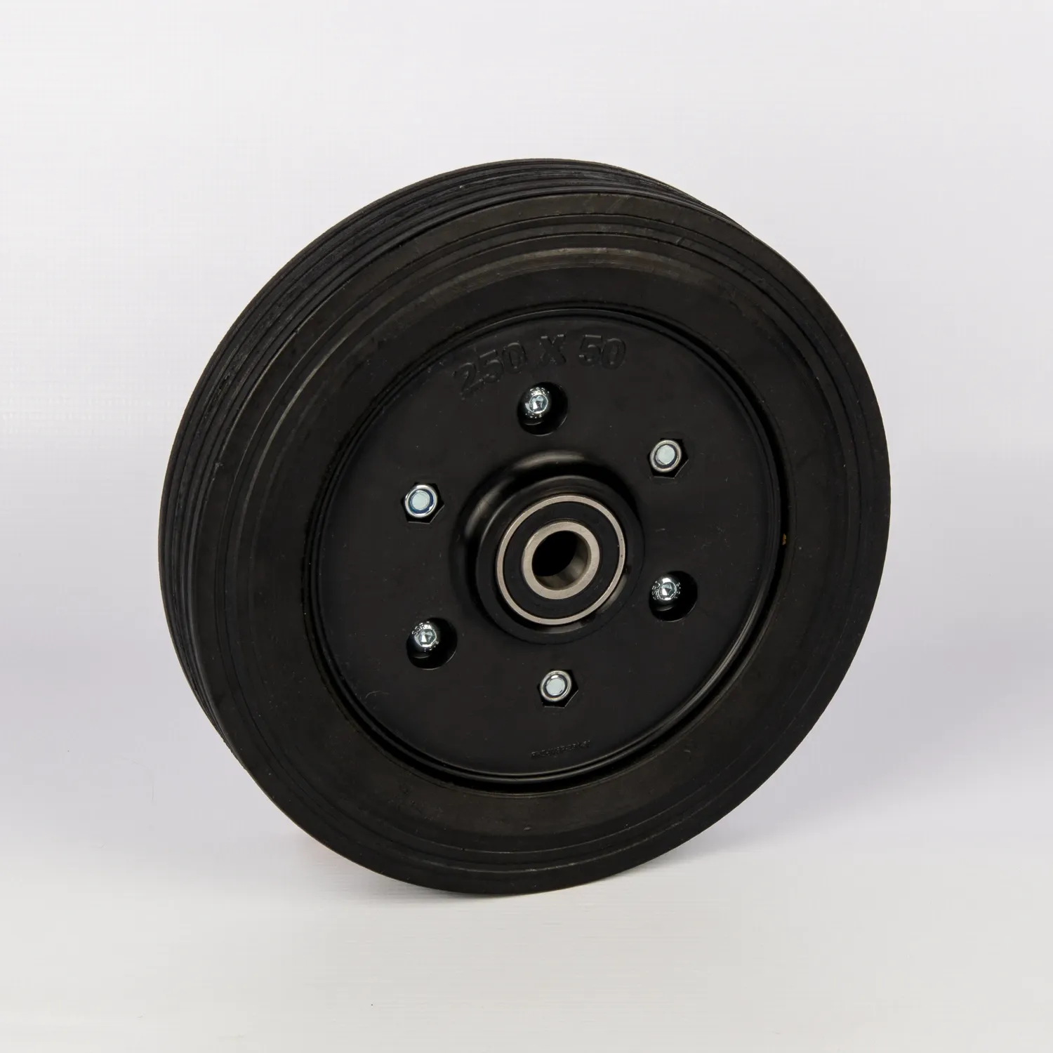 Black Rubber Trolley wheel - rybro castors - black in colour