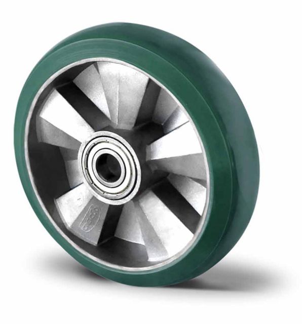 200 mm Aluminium Wheel (Series BAX7) with 75 Shore A PU Tread – Load Capacity 800 kg