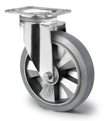 160mm Aluminium Polyurethane Swivel Castor – 400kg