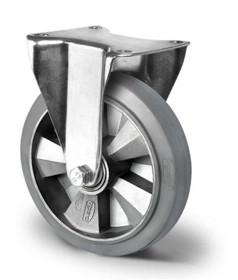 160mm Aluminium Polyurethane Fixed Castor – 400kg Heavy Duty