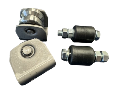 40mm Gate Wheel Kit (2 Wheel Assemblies plus 2 Guides) - V Profile