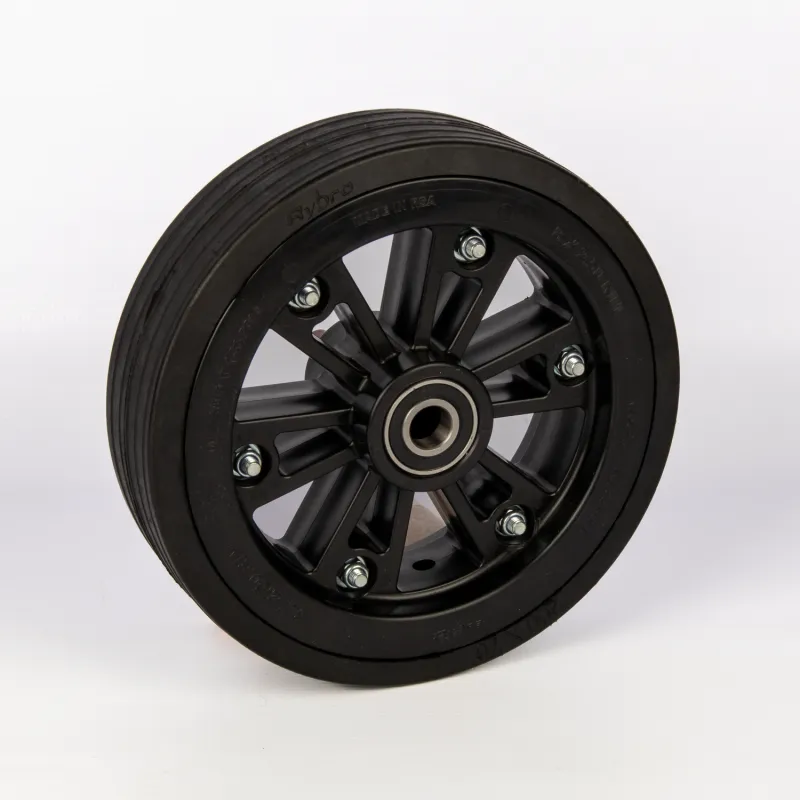 Rybro 260 mm Solid Rubber Castor Wheel (Puncture Proof)