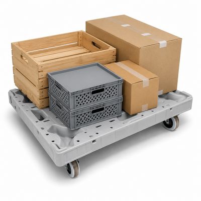 300kg Plastic Platform Trolley – Heavy Duty Castor Wheels
