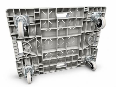 300kg Plastic Platform Dolly Trolley – Heavy Duty Castor Wheels