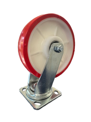 200mm Nylon Core Polyurethane Castor – Plate Mount