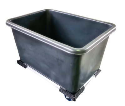 Grey Laundry Bin on Wheels