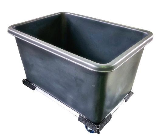 Grey Laundry Bin on Wheels