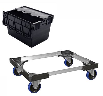 68L Lockable Tote Bin – Security Storage with Wheels