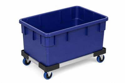 120L Plastic Tote Bin Trolley – Custom Colour Mobile Storage