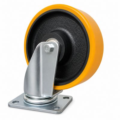 200mm Polyurethane Swivel Castor Wheel – Heavy Duty