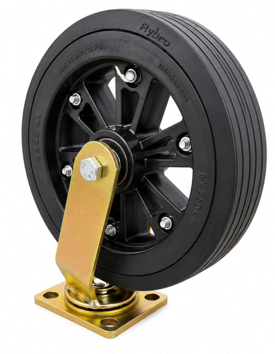 260mm Solid Rubber Castor – Puncture Proof