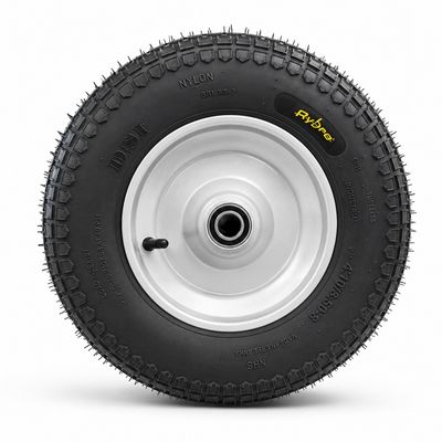 400mm Pneumatic Wheel – 6 Ply Wheelbarrow Tyre – Steel Rim – Ball Bearing Hub – 230kg Load