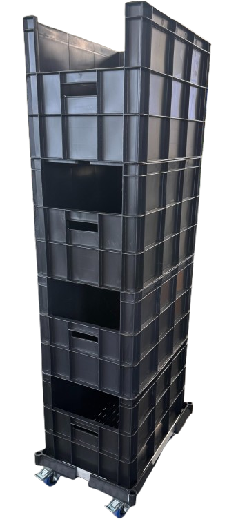 Order Picking Trolley with 4 x Open Front 600 x 400 x 400mm Containers