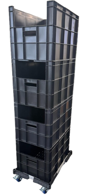 Order Picking Trolley with 4 x Open Front 600 x 400 x 400mm Containers