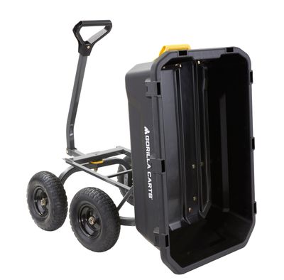 200L Poly Dump Garden Cart - Large Gorilla Cart – Pneumatic Wheels – Heavy Duty