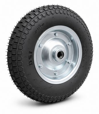 400mm Pneumatic Wheel – 6 Ply Wheelbarrow Tyre – Split Steel Rim – Ball Bearing Hub – 230kg Load