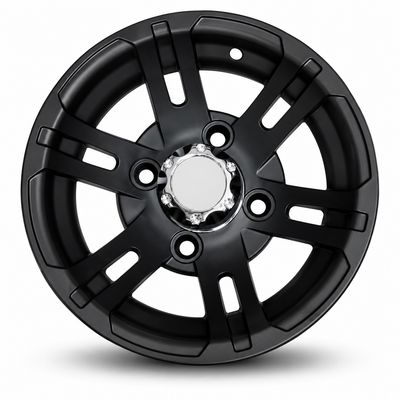 10x7 Golf Cart Mag Rim A052 - Matt Black - PCD 101.6