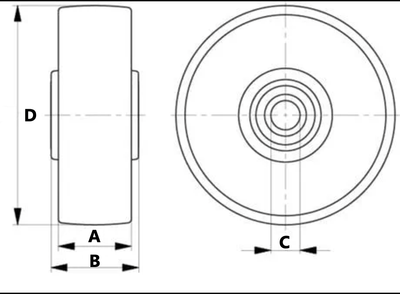 50mm Nylon Pallet Jack Entry Wheel (Entry Roller)