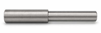 20mm Stub Axle Mild Steel – For 20mm Bearings, 80mm Hub – Machined End &amp; Threaded Retainer – 150mm long