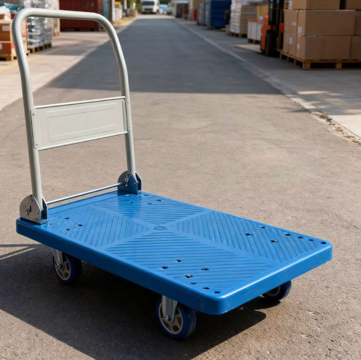 700mm x 470mm Plastic Platform Trolley with Folding Handle