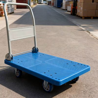 700mm x 470mm Plastic Platform Trolley with Folding Handle