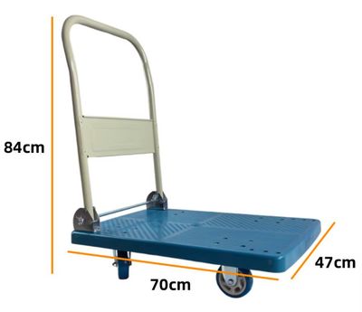 700mm x 470mm Plastic Platform Trolley with Folding Handle