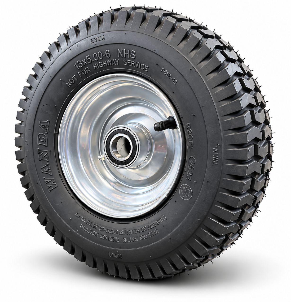13x5.00-6 4-Ply Pneumatic Tyre &amp; Steel Rim (320mm x 120mm)