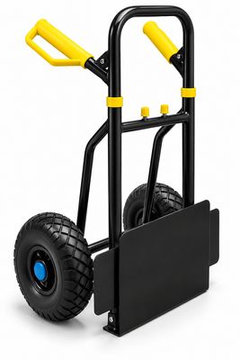 120kg Folding Hand Truck – 3 Wheel Options | Pneumatic, Foam PU or Solid Rubber