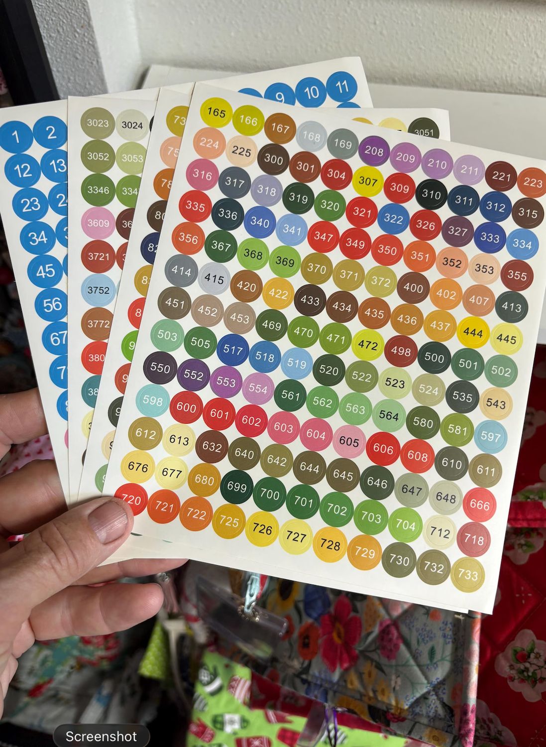 Stitch West Preorder – DMC Number Stickers