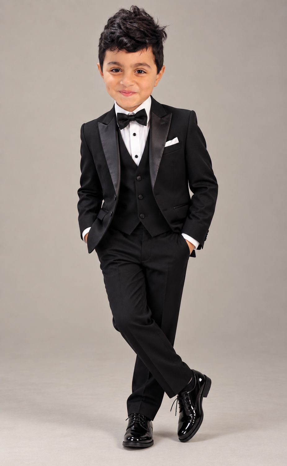 Kids Tux, Colour: Black, Size: 6