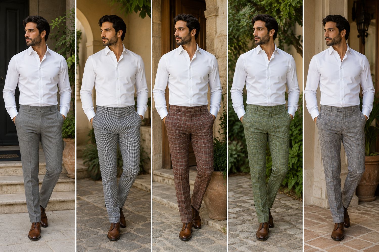 pattern pants, Colour: Brown, Size: 28