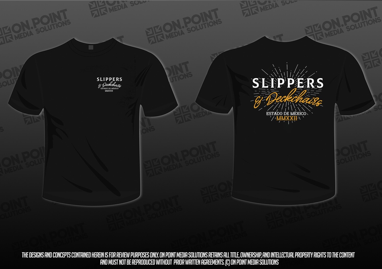 2022 Black Slippers & Deckchairs T-Shirt