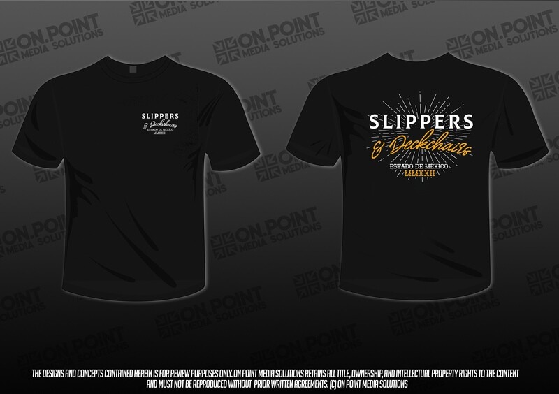 2022 Black Slippers & Deckchairs T-Shirt